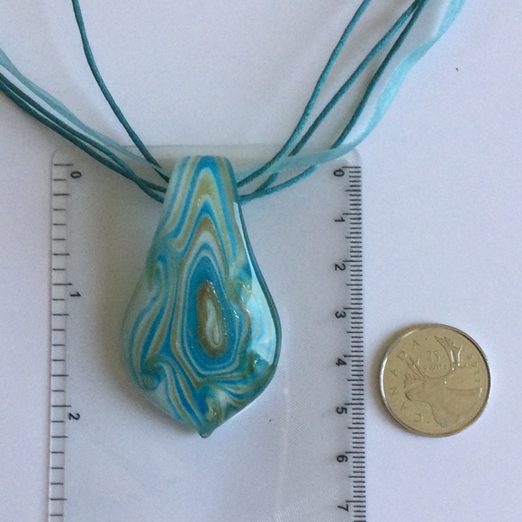 Unique Hand Blown Art Glass Pendant - Picture 8 of 8